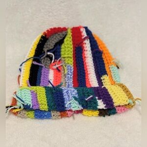 Colorful Crochet Scrap Beanie